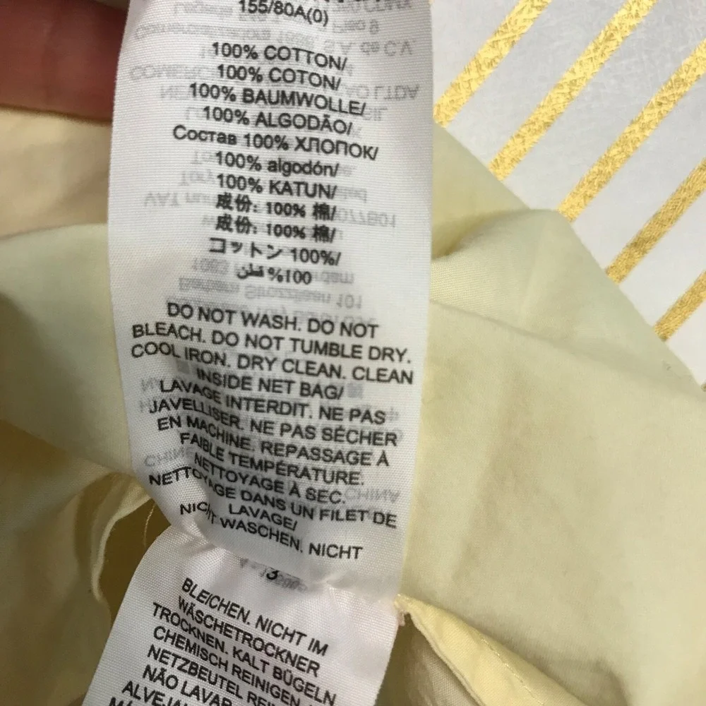 Tory Burch Womens Sleeveless Cotton Tee Size 0 Light Yellow Ruched Shoulder